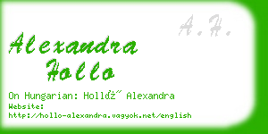 alexandra hollo business card